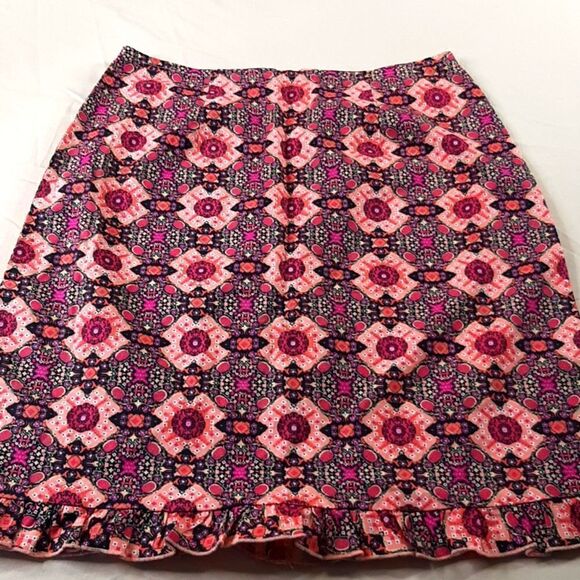 Wrapper Dresses & Skirts - WRAPPER Pink Purple and Black Ruffle Bottom Skirt